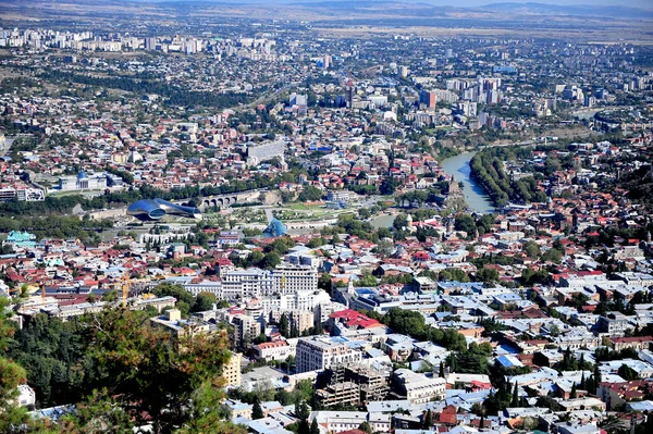 Aerial view of Tbilisi downtown — Stock Photo, Image