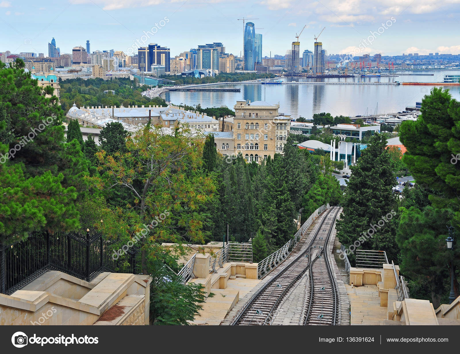 Panorama of Baku city, capital of Azerbaijan — Stock Photo ...