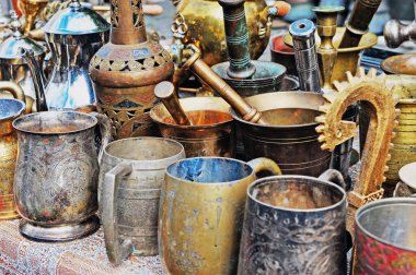 Eski bakır el yapımı Hatıra Eşyası
