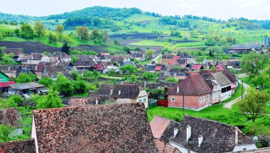 Biertan şehirde geleneksel Romen evleri