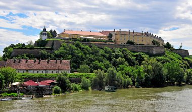 Panoramic view of Petrovaradin castle clipart