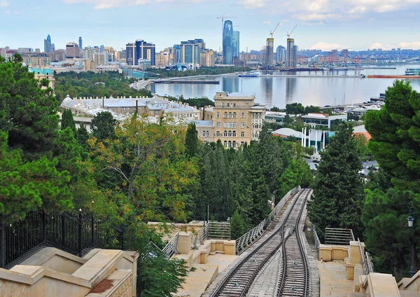 Panorama miasta Baku, w stolicy Azerbejdżanu — Zdjęcie stockowe