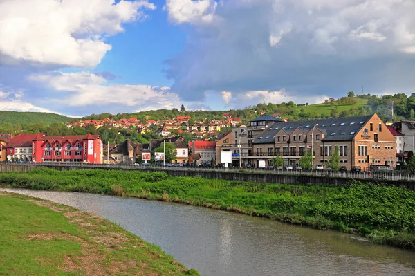 Panorama över Sighisoara gamla stan, Rumänien — Stockfoto