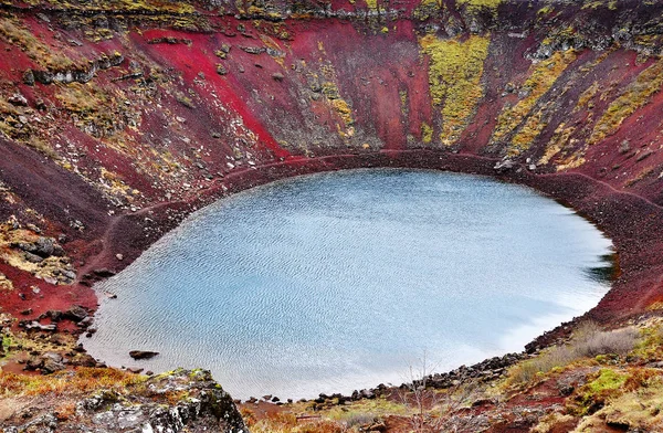 Reklan vulkankrater på Island — Stockfoto