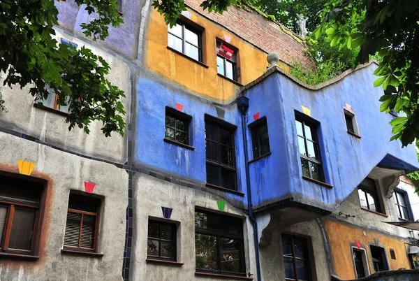 Detaljer för Hundertwasserhaus i Wien — Stockfoto