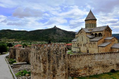 Görünüm Stevitskhoveli Manastırı Mtsheta, Gürcistan