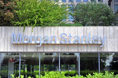 Morgan Stanley logosuna cephe ve ofis Kulesi