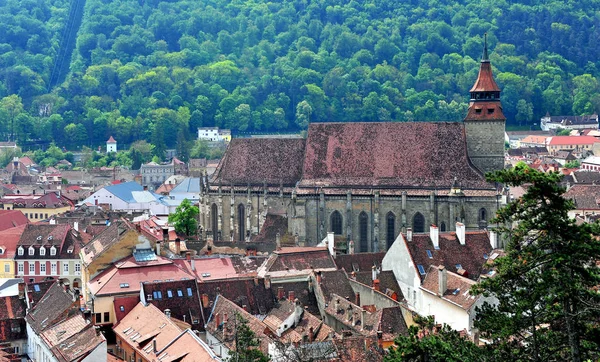 Igreja Negra Velha na cidade de Brasov — Fotografia de Stock