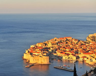 Güzel bir sabah ışık ile Dobruca Üstten Görünüm