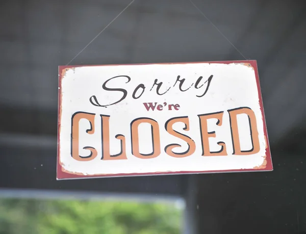 Sorry we are closed sign — Stock Photo, Image