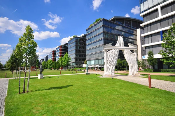 Vista del distrito financiero de la ciudad de Budapest — Foto de Stock