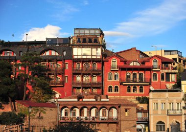 Tbilisi şehir merkezinde tarihi bölgesi