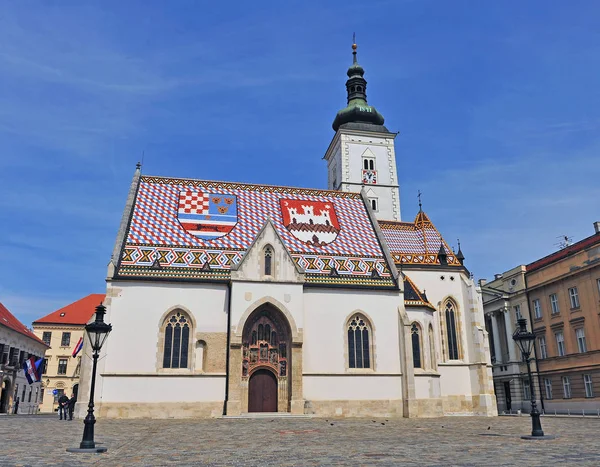 Krásná kaple v centru města Záhřebu — Stock fotografie