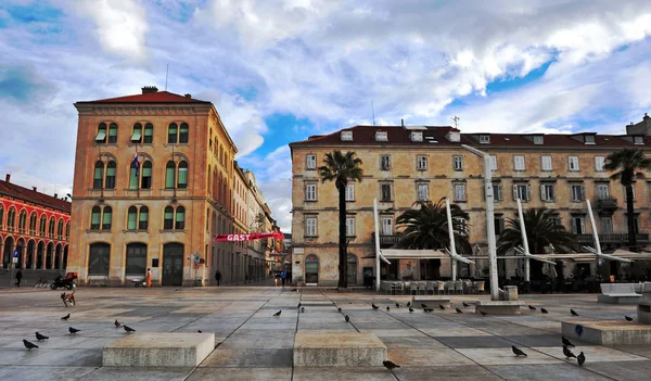 Vista della strada hte nel centro di Spalato — Foto Stock