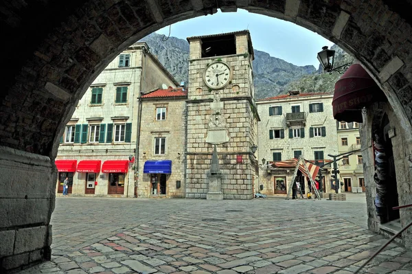 Kotor Montenegro Maart Uitzicht Het Plein Oude Stad Van Kotor — Stockfoto