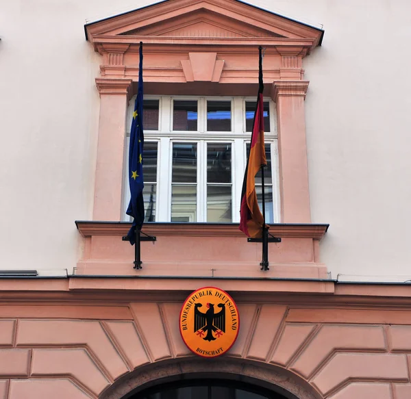 Fasáda z německého velvyslanectví v Budapešti — Stock fotografie