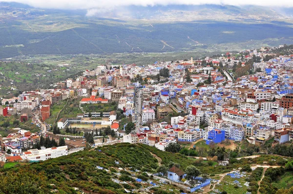 Panorama z chefchaouen — Stock fotografie