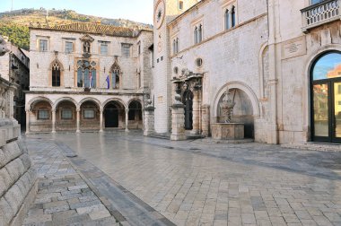 Dubrovnik şehir merkezinde güzel Sqaure