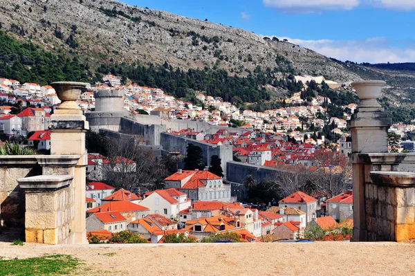 Dubrovnik eski kent manzaralı manzara — Stok fotoğraf