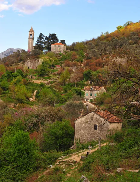 Antiguo pueblo abandonado en Montenegro —  Fotos de Stock