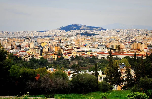 雅典城的全景 — 图库照片