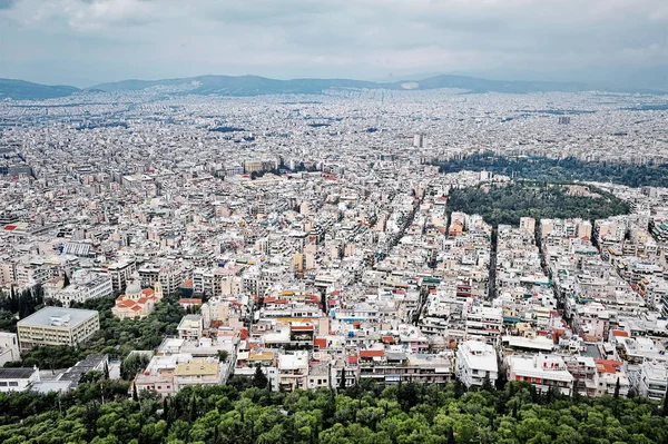 雅典的鸟瞰图 — 图库照片