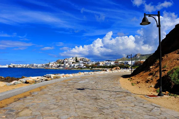 Scenic view of Naxos old town — Stock Photo, Image