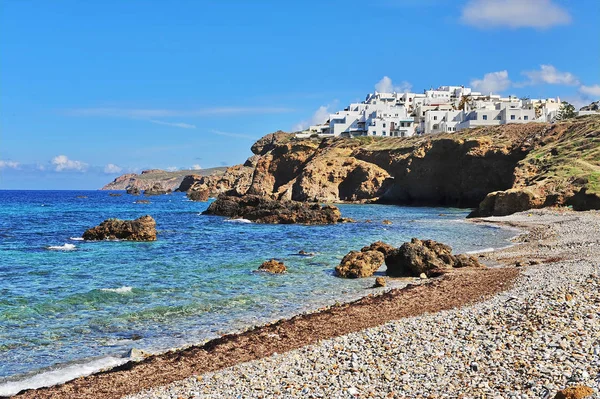 Maisons blanches de la ville de Naxos — Photo