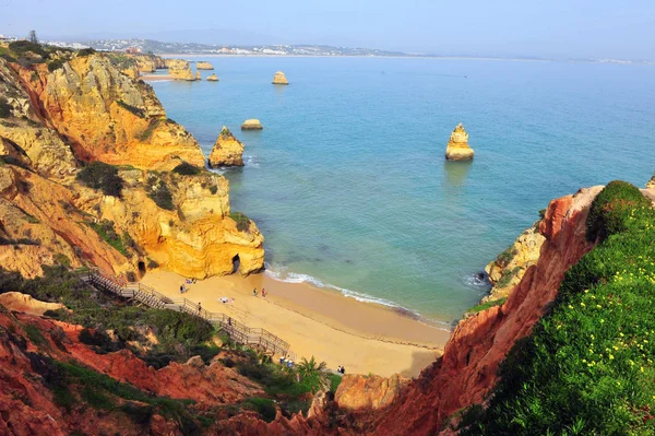 Praia do Camilo 'nun en iyi manzarası, Lagos — Stok fotoğraf