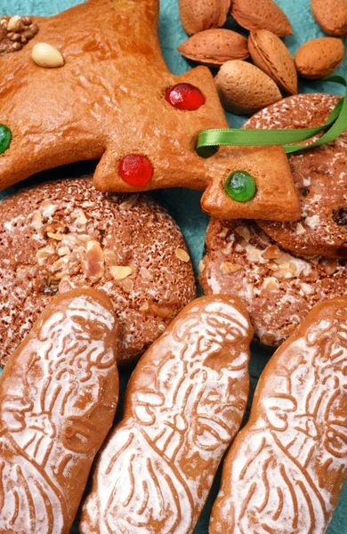 Verschillende peperkoek cookies — Stockfoto