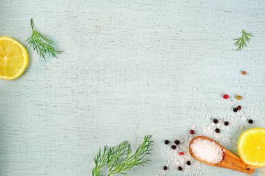 tuz, karabiber, limon, dereotu