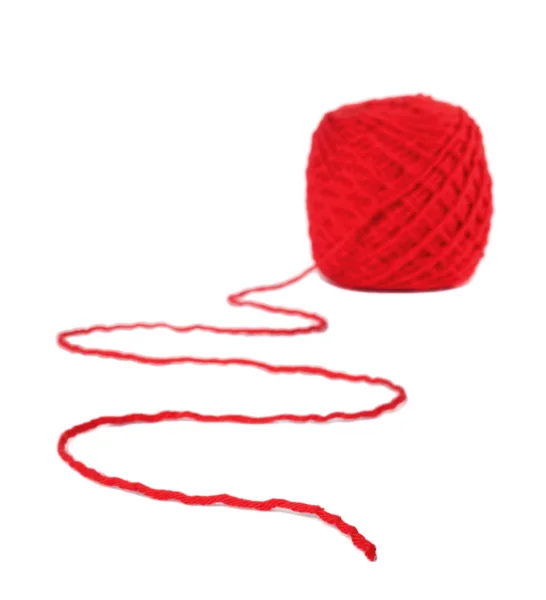 分離された赤い糸 — ストック写真