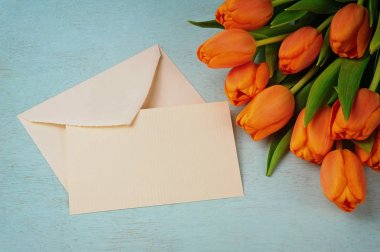 tebrik kartı ve laleler, kopya alanı