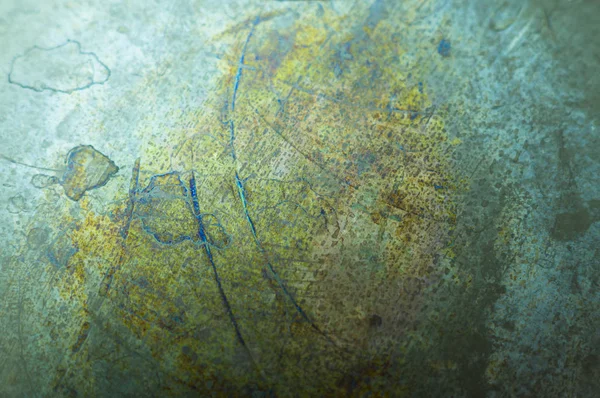 Koyu mavi tonları yaşlı yüzey soyut dokusuna. Paslı arka plan.