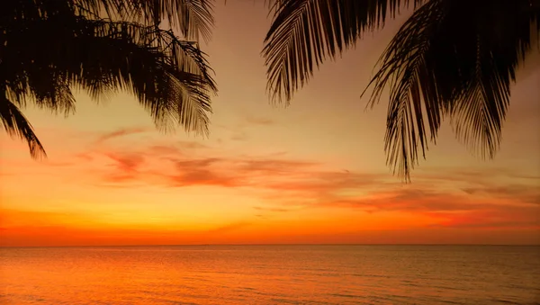 Amazing natural view of tropical sunset time background at Cuban Cayo Coco island — Stock Photo, Image