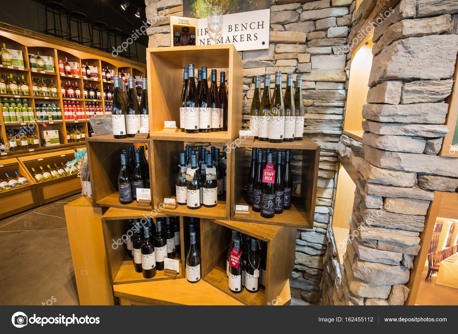Closeup View Of Various Wine On Wooden Shelf S Inside Wine Store
