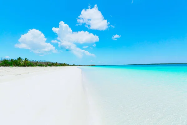 Schöne Wunderschöne Entspannende Ziemlich Einladende Aussicht Auf Weißen Sand Tropischen — Stockfoto