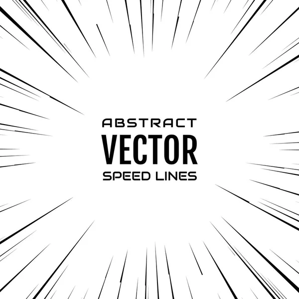 Linhas de velocidade radial cômico preto na base branca. Ilustração da explosão do poder do efeito. Elemento de design de quadrinhos. Explosão gráfica com linhas de velocidade em estilo quadrinhos. Ilustração vetorial — Vetor de Stock