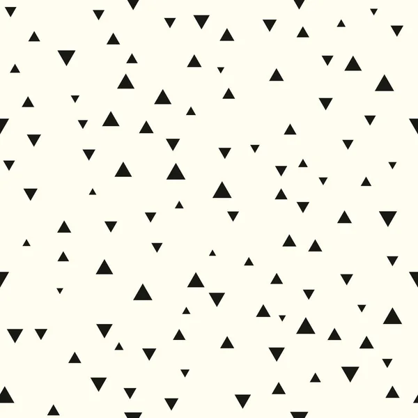 Nahtloses Muster mit zufälligen Dreiecken. Festlich wiederholende geometrische Fliesen. moderne, stilvolle Textur für Papier oder Stoff. einfaches Design im Hipster-Stil. Vektor — Stockvektor