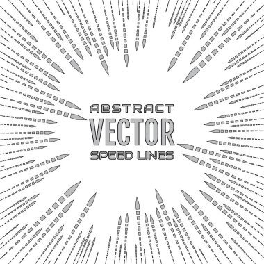 Beyaz arka plan gri ok hız hattı. Festival illüstrasyon etkisi güç patlama ile. Tasarım unsuru. Vektör