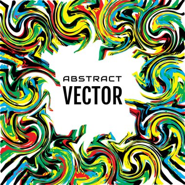 Renkli parlak soyut sarmal, girdap arka plan. Çerçeve, metin için afiş. Öğe, tasarım için şablon. Vektör
