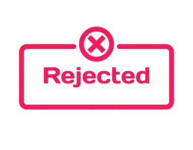 Beyaz arka plan üzerinde düz stil şablonu iletişim balonu reddetti. Mark ile olarak arsa çeşitli kelime için simge x. Damga teklifleri kartları, afiş, etiketleri, notlar, blog makale için için. Vektör