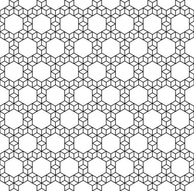 Soyut geometrik küp seamless modeli. Basit minimalist grafik tasarım arka plan, kumaş süsleme. Vektör