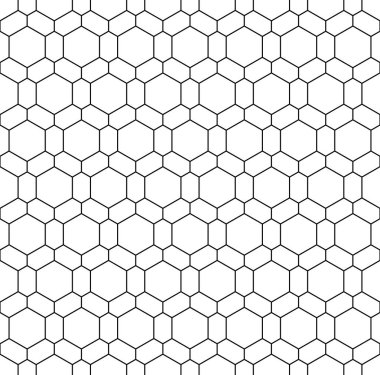 Soyut geometrik altıgen seamless modeli. Basit minimalist grafik tasarım arka plan, kumaş süsleme, güvenlik ağı. Vektör