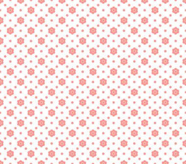 Soyut Pembe çiçek süsleme ile kesintisiz geometrik desen. Vektör çizim
