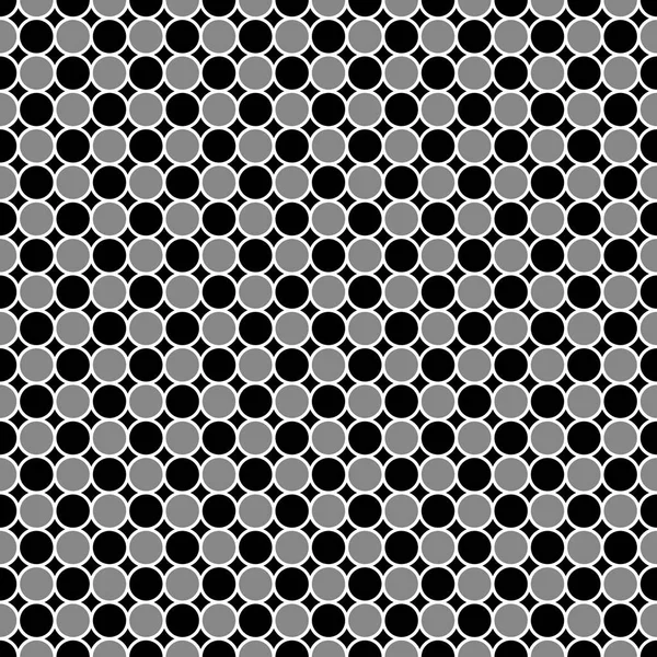 Nahtlose geometrische Schachmuster aus Kreisen. Muster für Stoff und Kleidung. Vektorillustration — Stockvektor