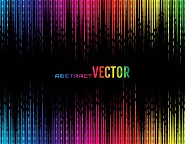 Soyut vektör arka plan parlayan. Festival komik çizgi hız hattı degrade yanardöner gökkuşağı renk siyah arka plan üzerine. Tasarım öğesi. İllüstrasyon