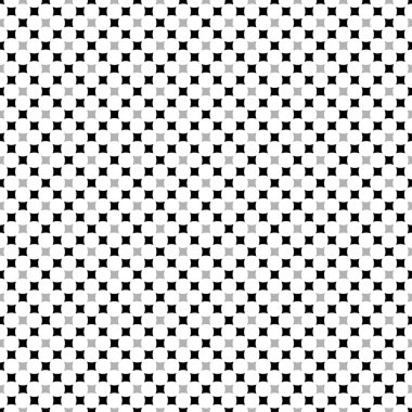 Yıldız kılavuz veya daire siluetleri kesintisiz geometrik desen. Desen kumaş ve giyim. Vektör çizim