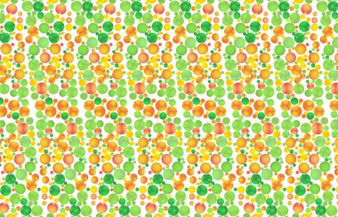 Parlak renkli daireler geometrik arka plan. Meyve soyut desen. Vektör çizim