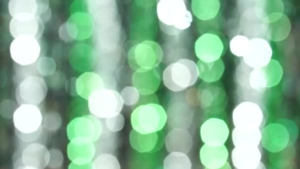 Magico Sfondo Astratto Lucido Con Argento Verde Bokeh Sfocato Bellissimo — Video Stock